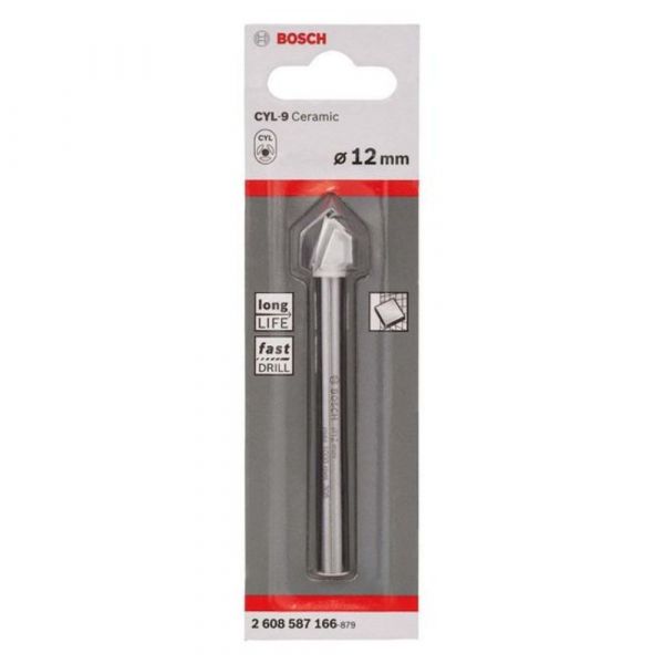 Broca Para Cerâmica CYL-9 Ceramic Encaixe Cilindrico 12x90mm Bosch