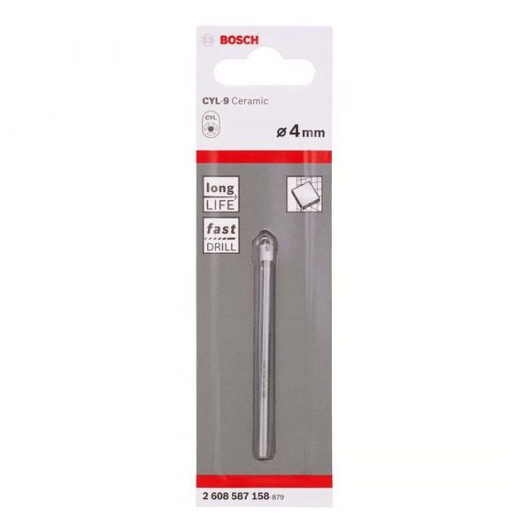 Broca Para Cerâmica 4X70mm CYL-9 Ceramic Encaixe Cilíndrico Bosch