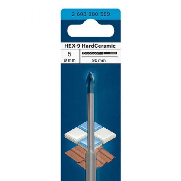 Broca Para Porcelanato Expert Hex-9 Hard Ceramic 5mm Bosch