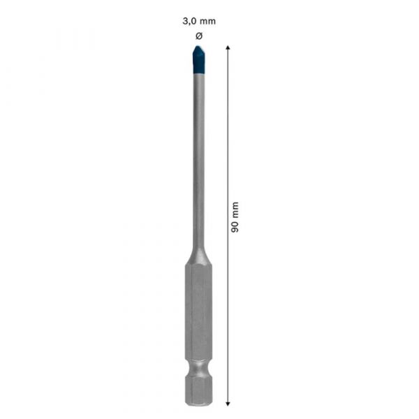 Broca Para Porcelanato Expert Hex-9 Hard 3x90mm Bosch