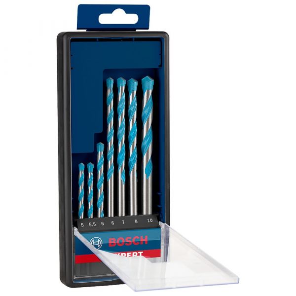 Broca EXPERT CYL-9 Multiconstruction Ø 5, 5,5, 6, 7, 8, 10 mm 7 peças Bosch