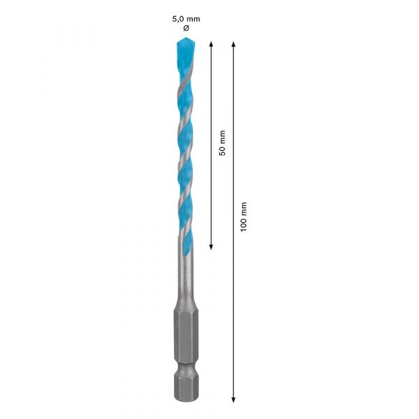 Broca Expert HEX-9 Multiconstruction Ø5x50x100mm Bosch