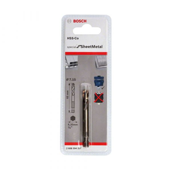Broca Guia Para Suporte PowerChange Plus HSS-CO 7,15x65 mm Bosch
