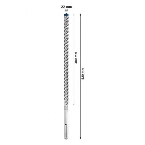 Broca para concreto Bosch EXPERT SDS Max-8X Ø22 x 400 x 520 mm