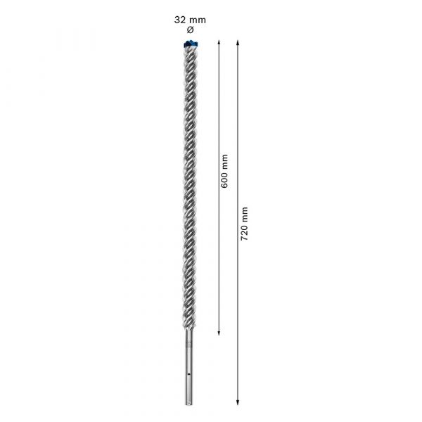 Broca para Concreto Expert SDS Max-8X Ø32 x 600 x 720 mm Bosch