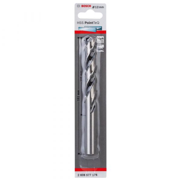 Broca para Metal Bosch Aço Rápido HSS-PointTeQ 12,0mm
