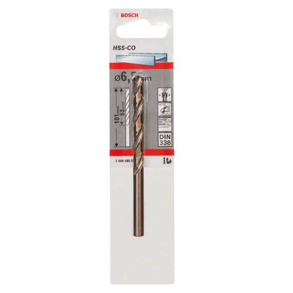 Broca para Metal Bosch Aço Rápido HSS-Co 6,5mm