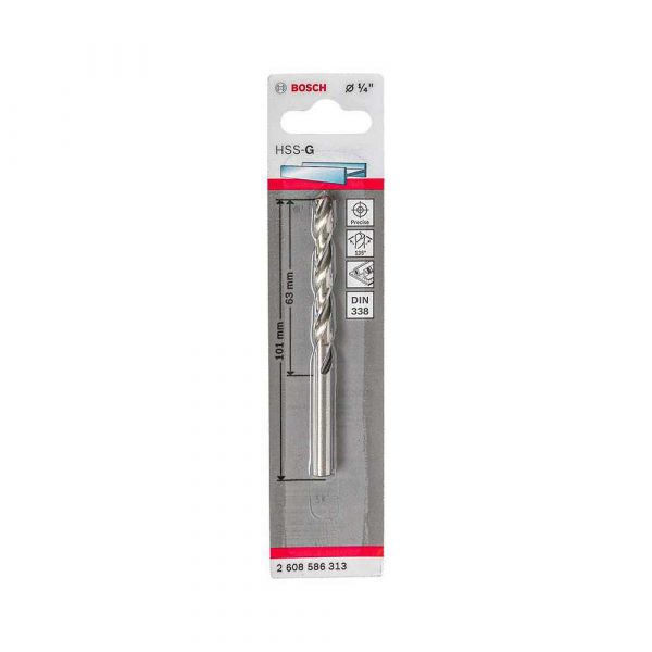 Broca para metal Bosch Aço Rápido HSS-G 1/4