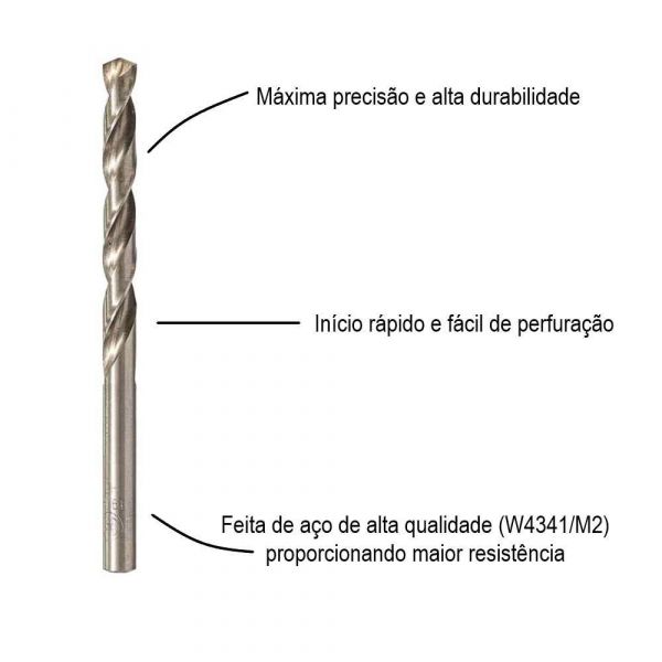 Broca para Metal Bosch Aço Rápido HSS-G 5/16