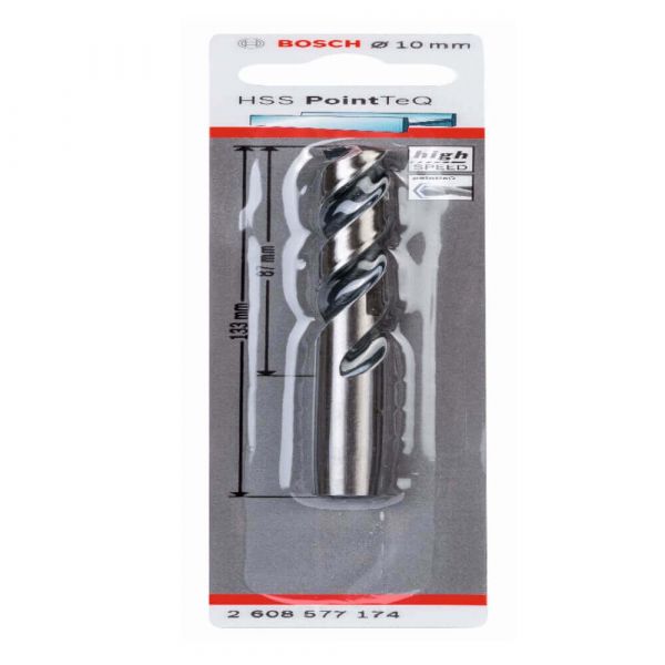 Broca para Metal Bosch Aço Rápido HSS-PointTeQ 10,0mm