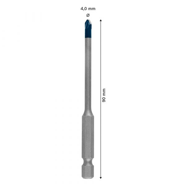 Broca para Porcelanato Expert HEX-9 Hard Ceramic 4x90mm Bosch
