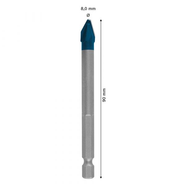 Broca para Porcelanato Expert HEX-9 Hard Ceramic 8x90mm Bosch