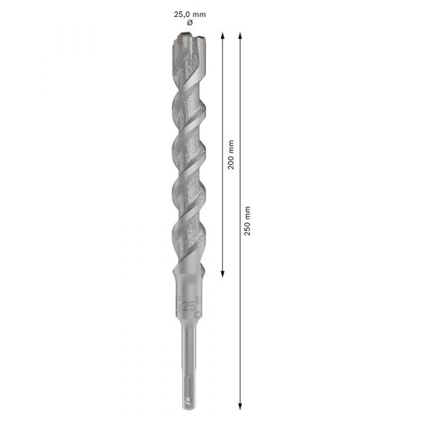 Broca SDS Plus-5X para concreto Ø25 x 200 x 250 mm Bosch 