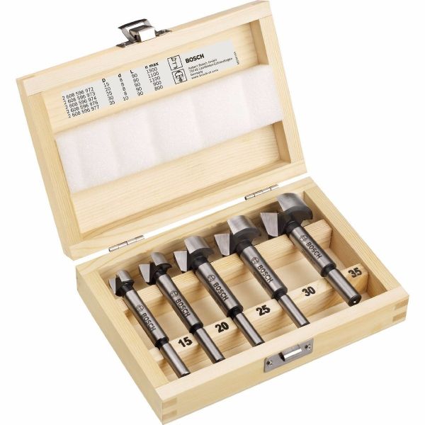 Jogo de Brocas para Madeira Bosch Forstner 15-35mm 5 pçs