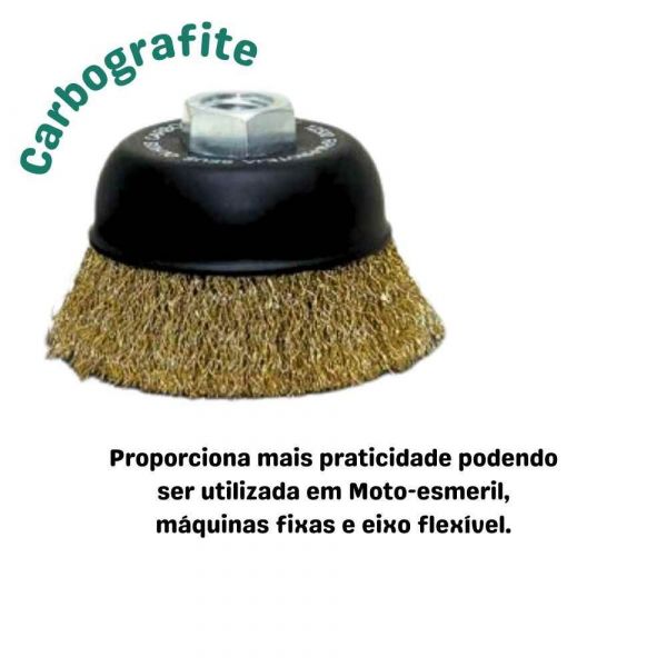 Escova De Aço Copo Ondulado 4” Carbografite