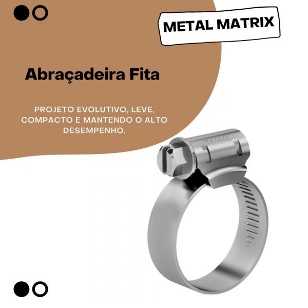 Abraçadeira Fita 9mm 09-13 Metal Matrix