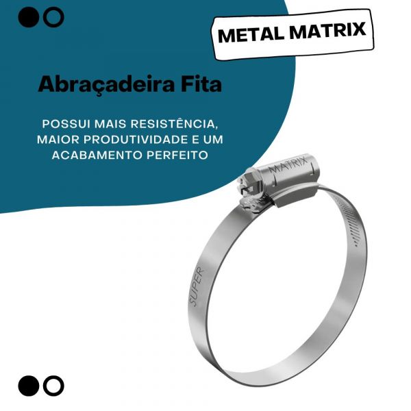 Abraçadeira Fita 9mm 13-19 Metal Matrix