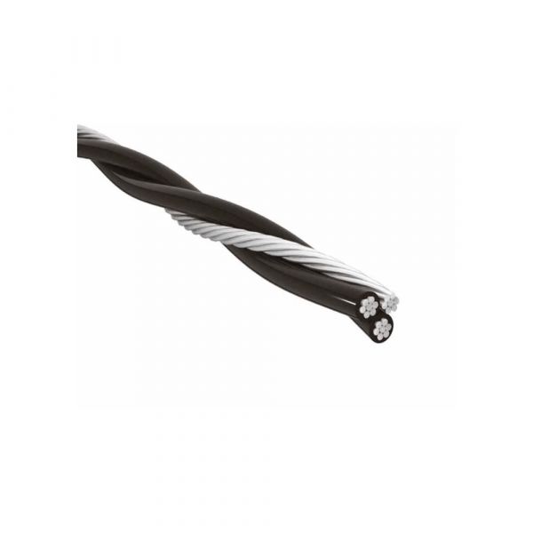 Cabo De Alumínio Multiplexado 3x25mm Preto Corfio