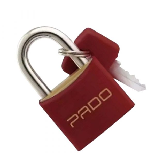 Cadeado Latão 25mm Vermelho Pado