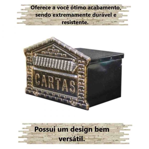 Caixa de Correio Tijolinho Fume Metal Mig