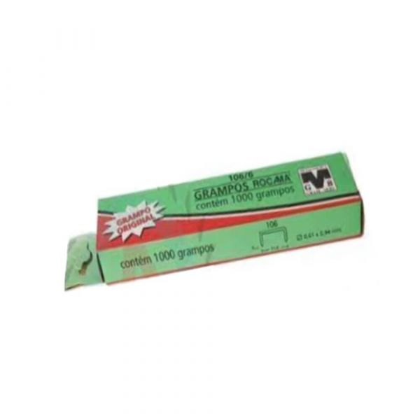 Caixa De Grampos 106/8 Com 1000 Unidades Rocama