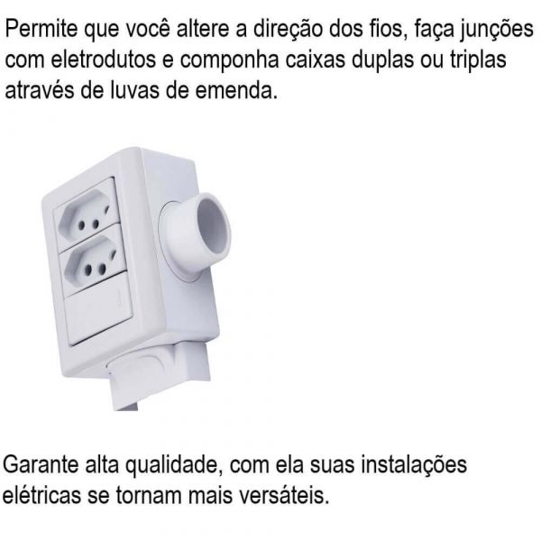 Caixa de Sobrepor X 3 Postos para Eletrodutos e Canaletas Tramontina