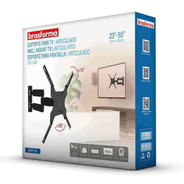 Suporte Articulado Para TV TRI-ART 23 A 55 SBRP145 Brasforma