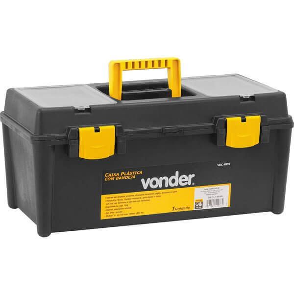 Caixa Plástica VD 1002 Com 1 Bandeja Vonder