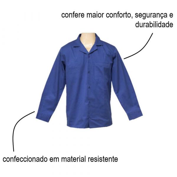 Camisa Masculina Profissional Azul Royal GG Man Class
