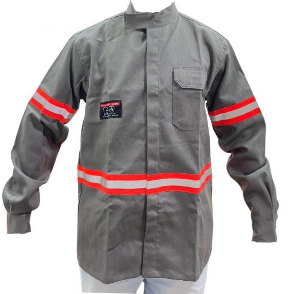 Camisa Unifort com Refletivo NR10 Cinza Tamanho M Sayro
