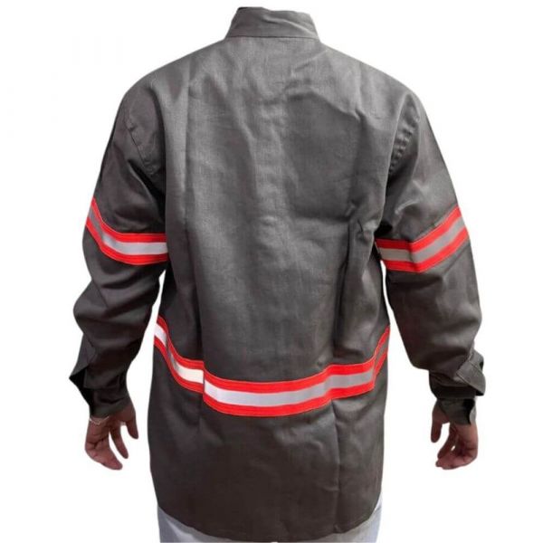 Camisa Unifort com Refletivo NR10 Cinza Tamanho G Sayro