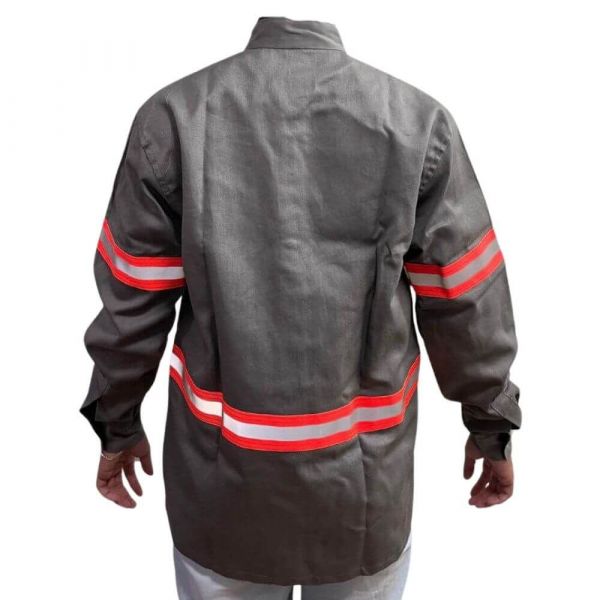 Camisa Unifort com Refletivo NR10 Cinza Tamanho G Sayro