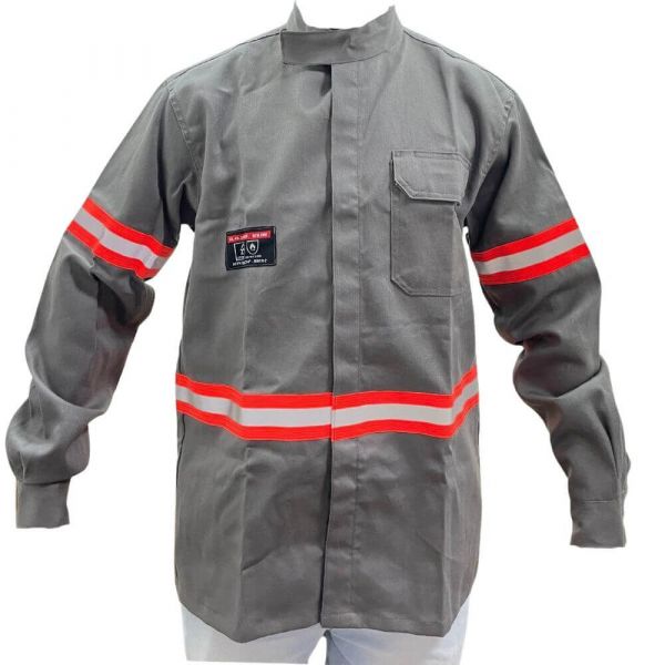 Camisa Unifort com Refletivo NR10 Cinza Tamanho G Sayro