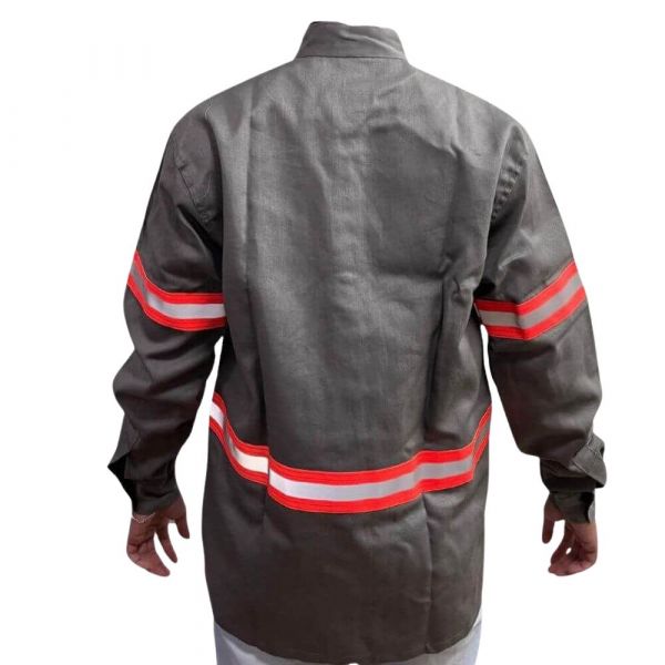 Camisa Unifort com Refletivo NR10 Cinza Tamanho P Sayro