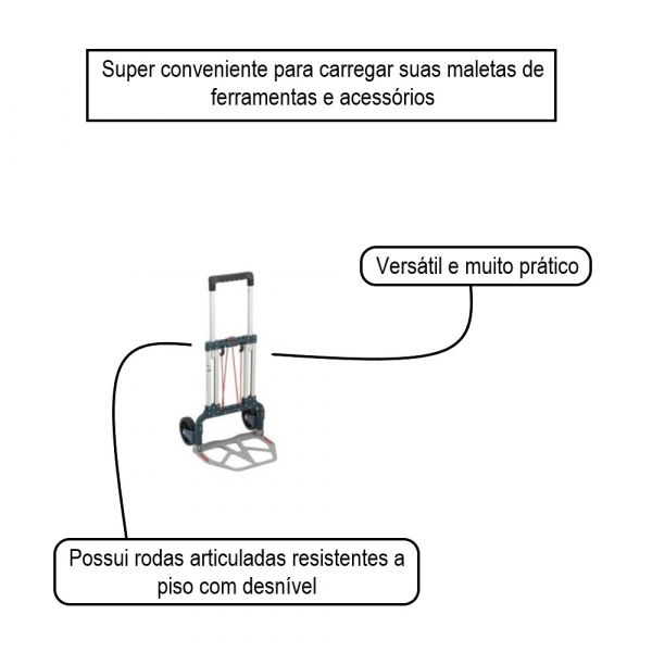 Carrinho de Transporte Dobrável de alumínio Bosch