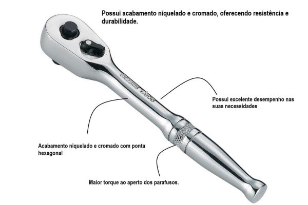 Catraca Cabeça Redonda 1/2” Sata