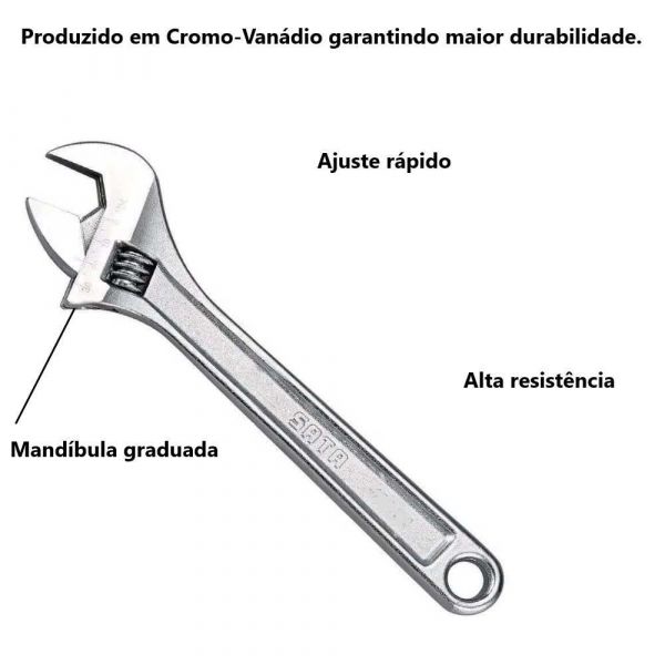 Chave Boca Ajustável/Inglesa 15