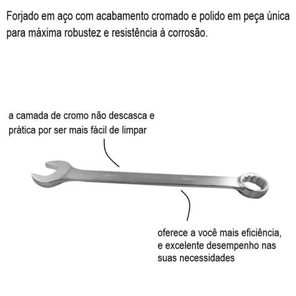 Chave Combinada 55mm Sata