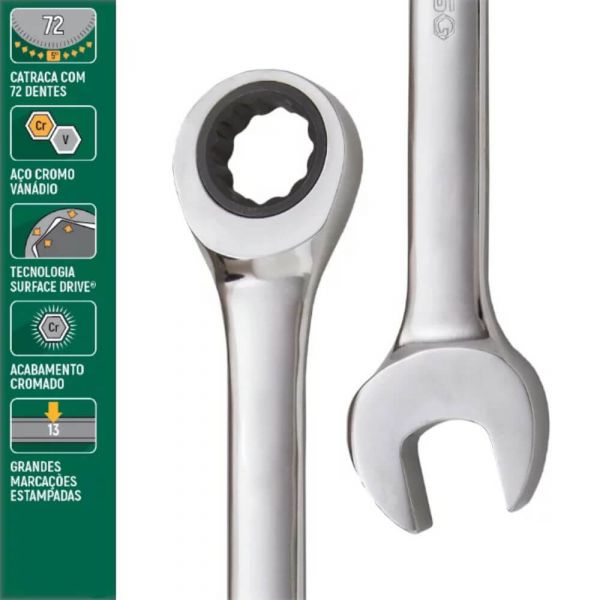 Chave Combinada Com Catraca 3/8” Sata