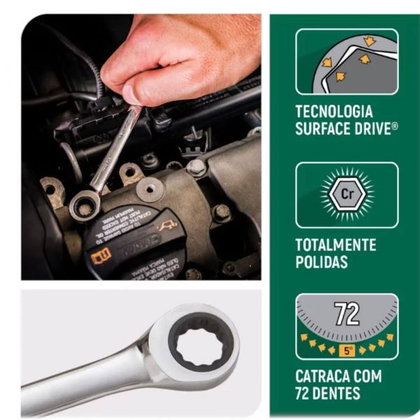 Chave Combinada Com Catraca 3/8” Sata