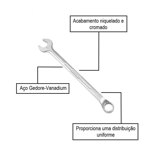Chave Combinada CR-V 7mm Gedore