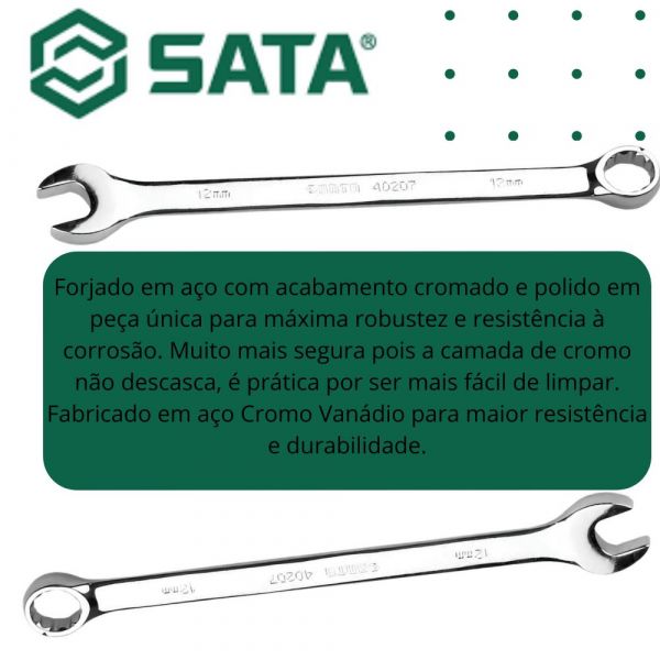 Chave Combinada Espelhada 12mm Sata ST40207G