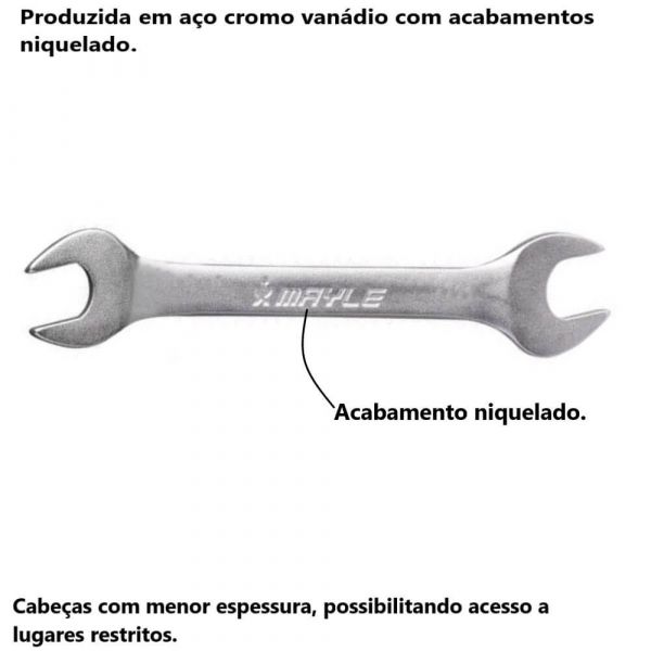 Chave Fixa 8mmx9mm Mayle