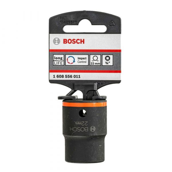 Chave Soquete Impacto Curto Encaixe 3/4 Pol. 22mm Bosch