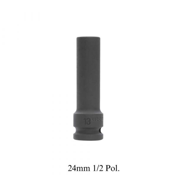 Chave Soquete Sextavado Impacto Longo Encaixe 24mm 1/2 Pol. Gedore Red