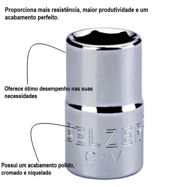 Chave Soquete Sextavado 30mm Com Encaixe 1/2