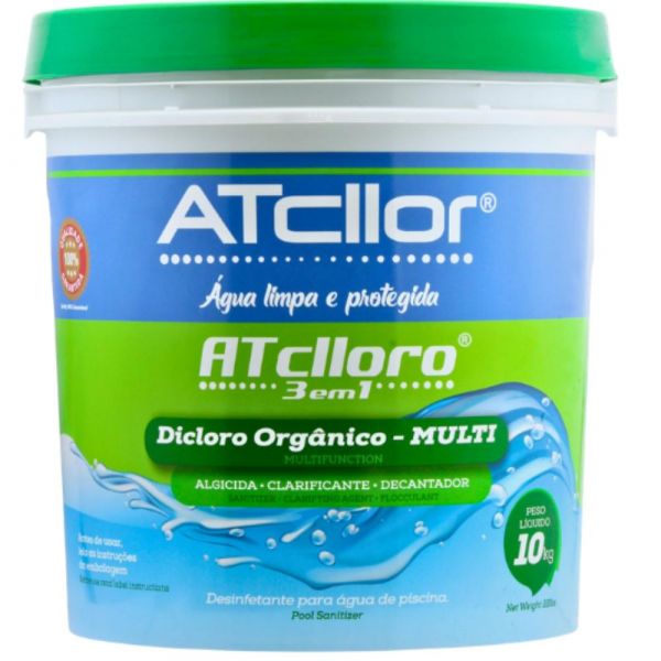 10Kg Cloro Atclloro 3 em 1 Atcllor 