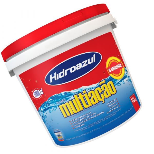 Cloro Multiação Balde 10Kg Hidroazul