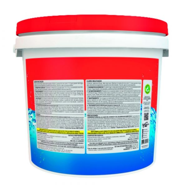 Cloro Multiação Balde 10Kg Hidroazul