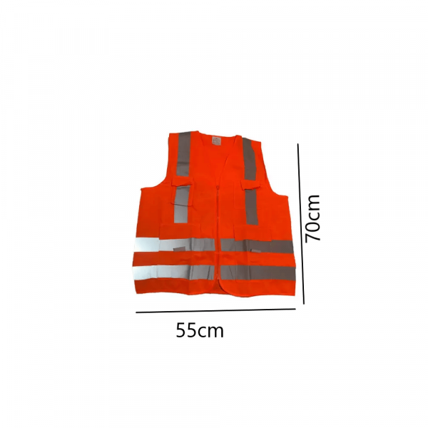 Colete Refletivo Tamanho XG 4 Bolsos Laranja Steelflex